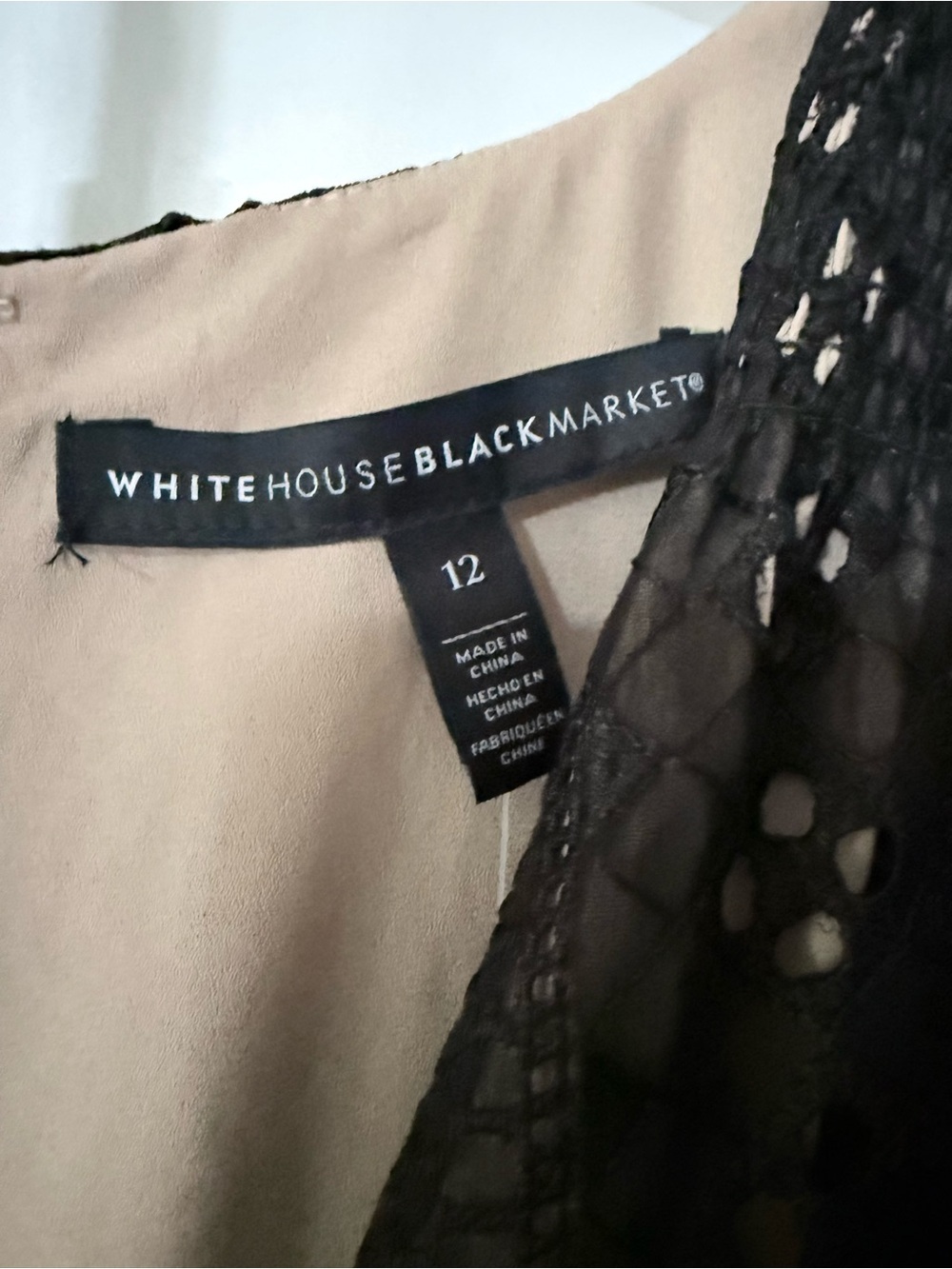 White House Black Market Black Eyelet Maxi Dress - Picture 6 of 12